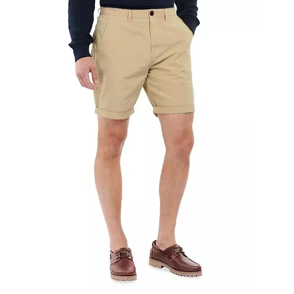 NEW Barbour Glendale Shorts!  40  Tan  Flat Front  8.5